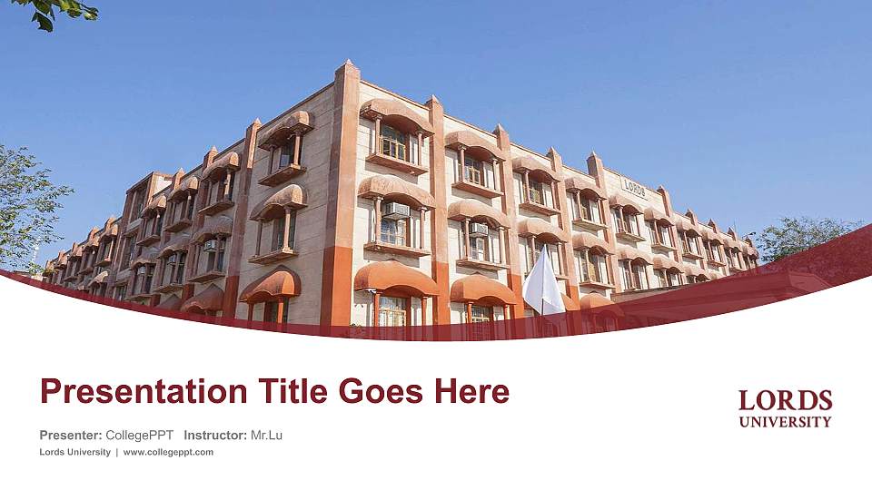 Lords University Course/Courseware Creation PPT Template16:9 ratio PPT effect preview image