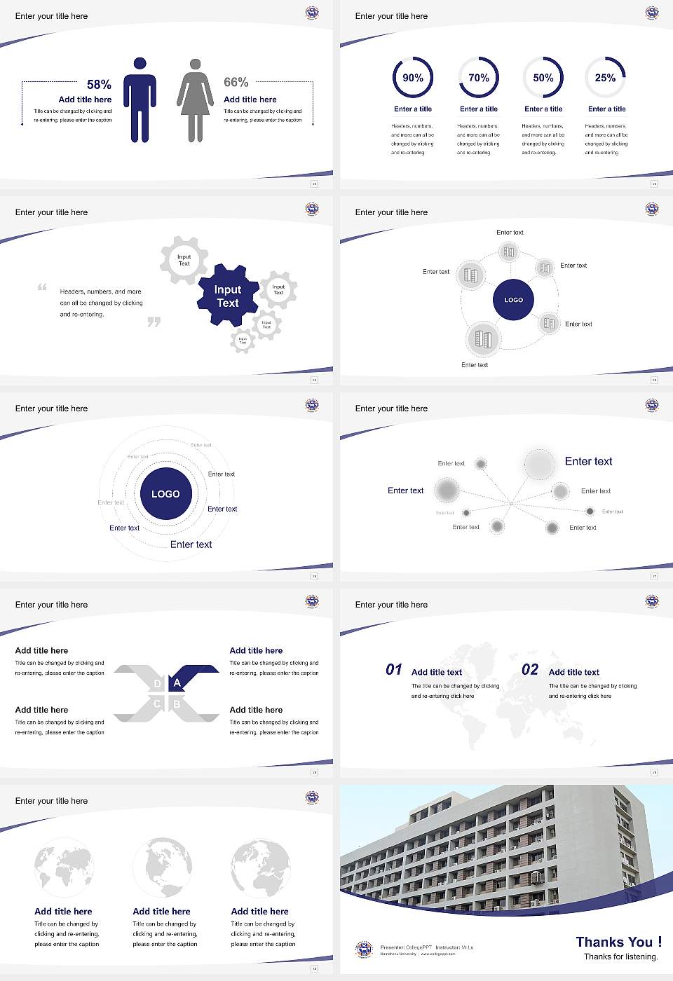 Kamdhenu University Course/Courseware Creation PPT Template16:9 ratio PPT effect preview image4