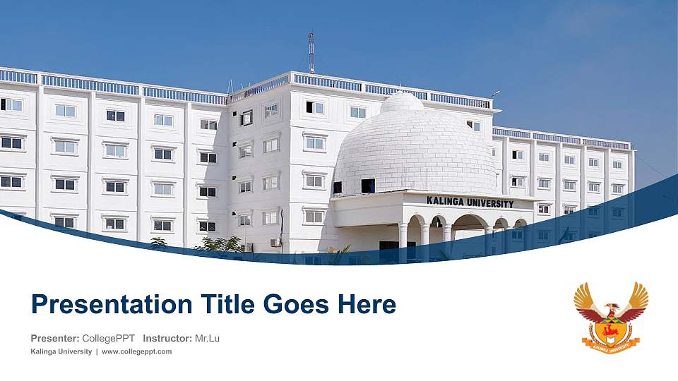 Kalinga University Course/Courseware Creation PPT Template16:9 ratio PPT effect preview image