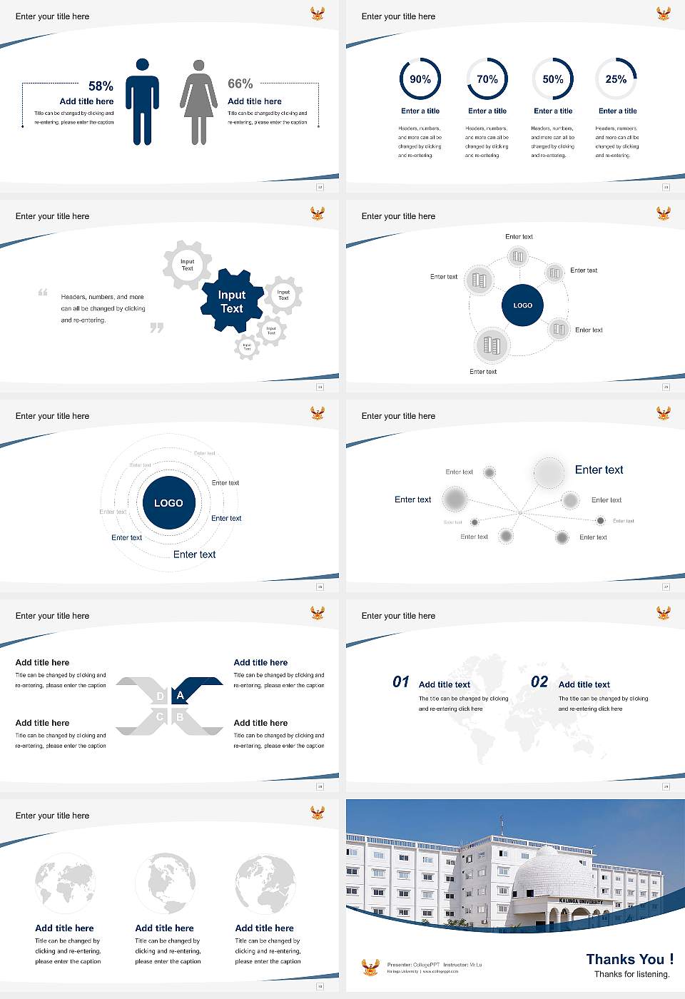 Kalinga University Course/Courseware Creation PPT Template16:9 ratio PPT effect preview image4