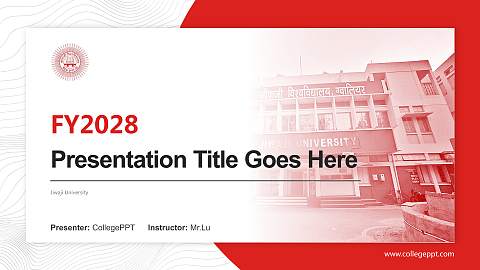 Jiwaji University Academic Presentation/Research Findings Report PPT Template