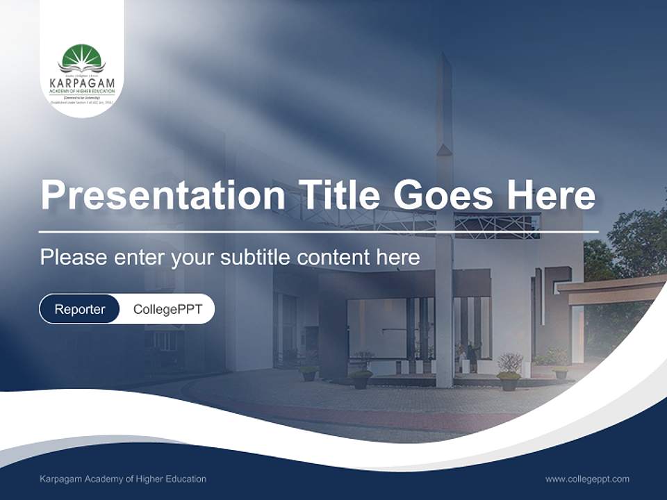 Karpagam Academy of Higher Education Lecture Sharing and Networking Event PPT Template4:3 ratio PPT effect preview image4