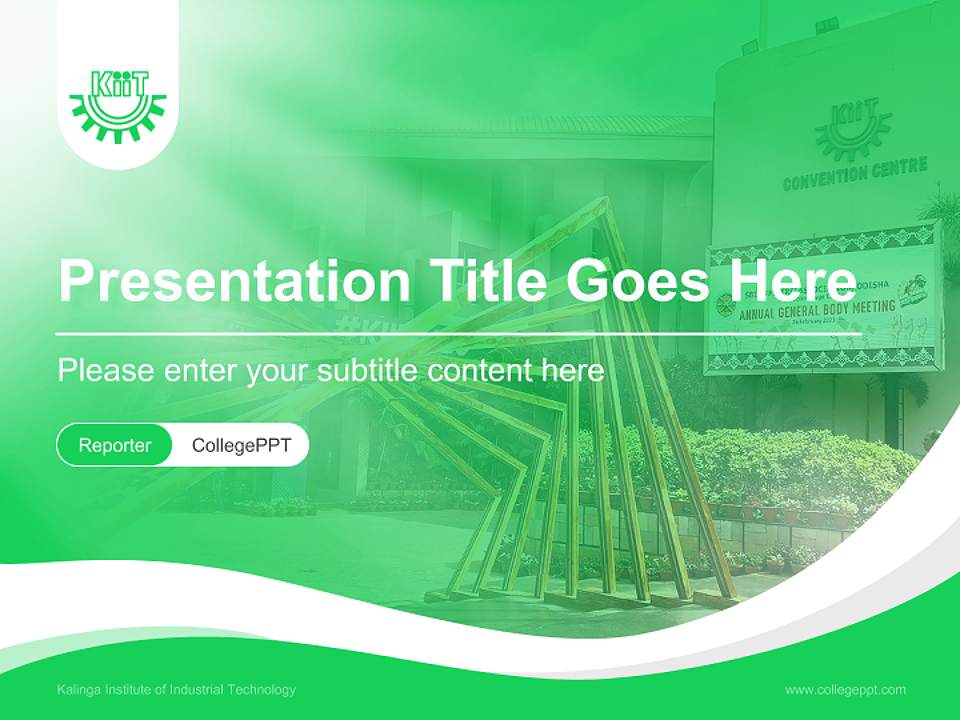 Kalinga Institute of Industrial Technology Lecture Sharing and Networking Event PPT Template4:3 ratio PPT effect preview image4