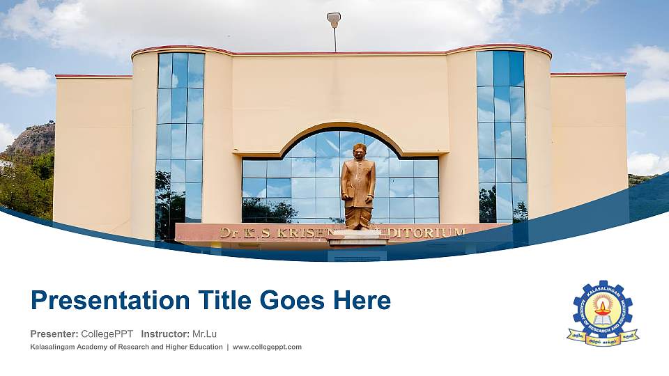 Kalasalingam Academy of Research and Higher Education Course/Courseware Creation PPT Template16:9 ratio PPT effect preview image