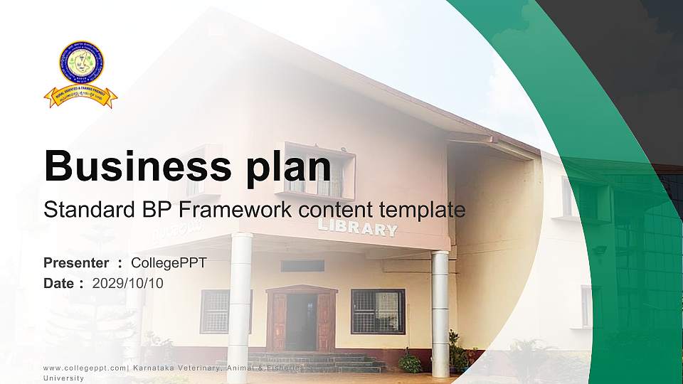 Karnataka Veterinary, Animal & Fisheries Science University Competition/Entrepreneurship Contest PPT Template16:9 ratio PPT effect preview image