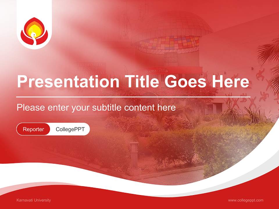 Karnavati University Lecture Sharing and Networking Event PPT Template4:3 ratio PPT effect preview image4