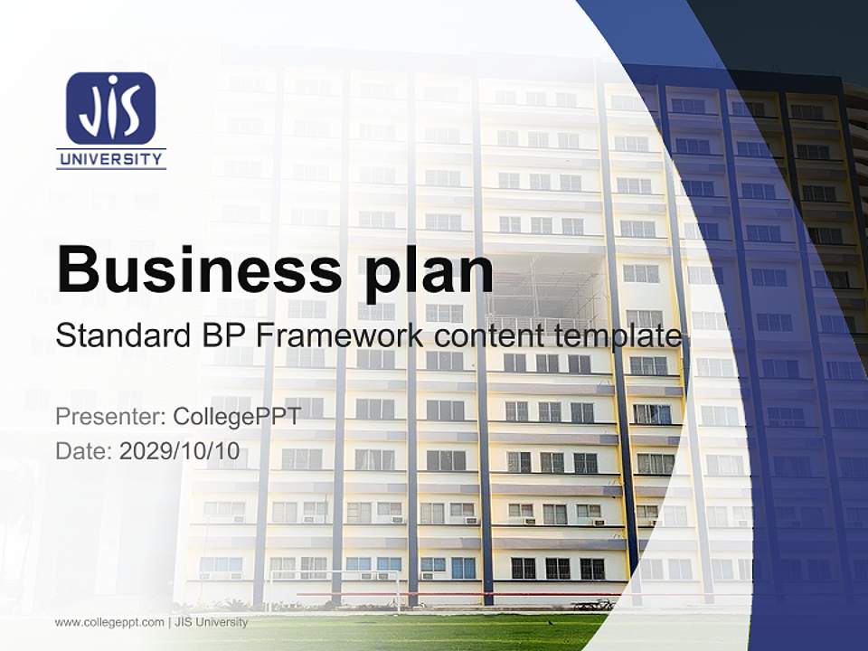 JIS University Competition/Entrepreneurship Contest PPT Template4:3 ratio PPT effect preview image9