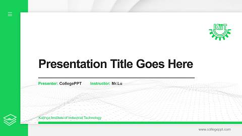 Kalinga Institute of Industrial Technology Thesis Proposal/Graduation Defense PPT Template