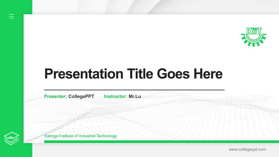 Kalinga Institute of Industrial Technology Thesis Proposal/Graduation Defense PPT Template16:9 ratio PPT effect preview image