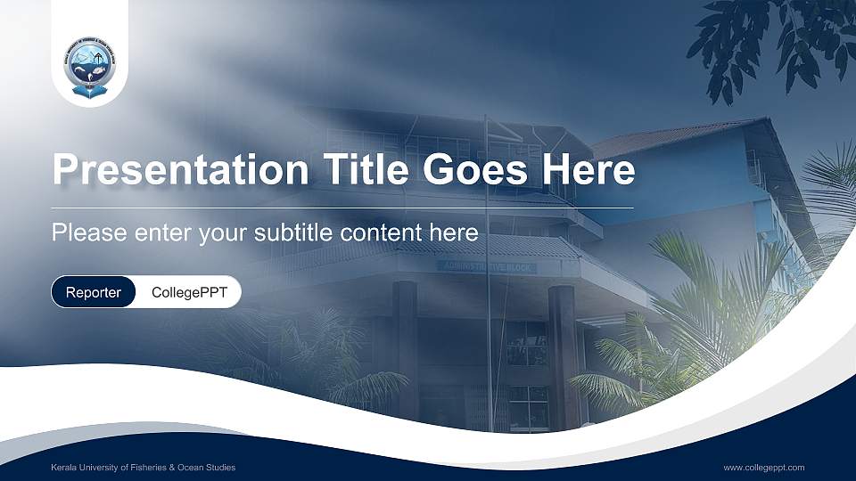 Kerala University of Fisheries & Ocean Studies Lecture Sharing and Networking Event PPT Template16:9 ratio PPT effect preview image