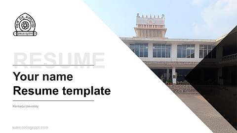 Kannada University Resume PPT Template