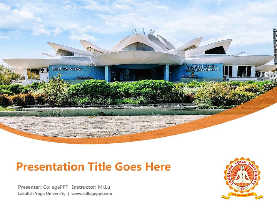 Lakulish Yoga University Course/Courseware Creation PPT Template4:3 ratio PPT effect preview image5