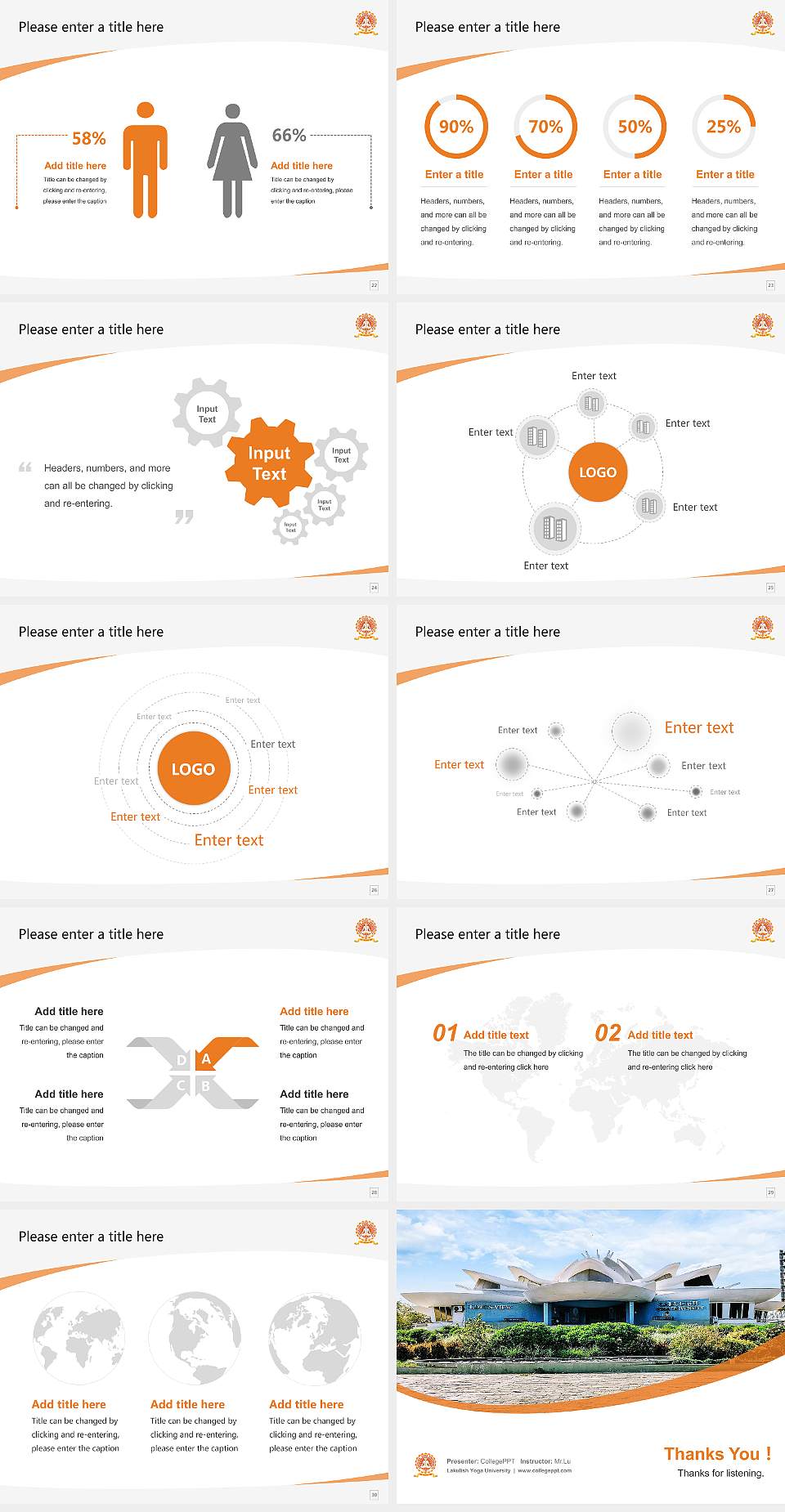 Lakulish Yoga University Course/Courseware Creation PPT Template4:3 ratio PPT effect preview image4