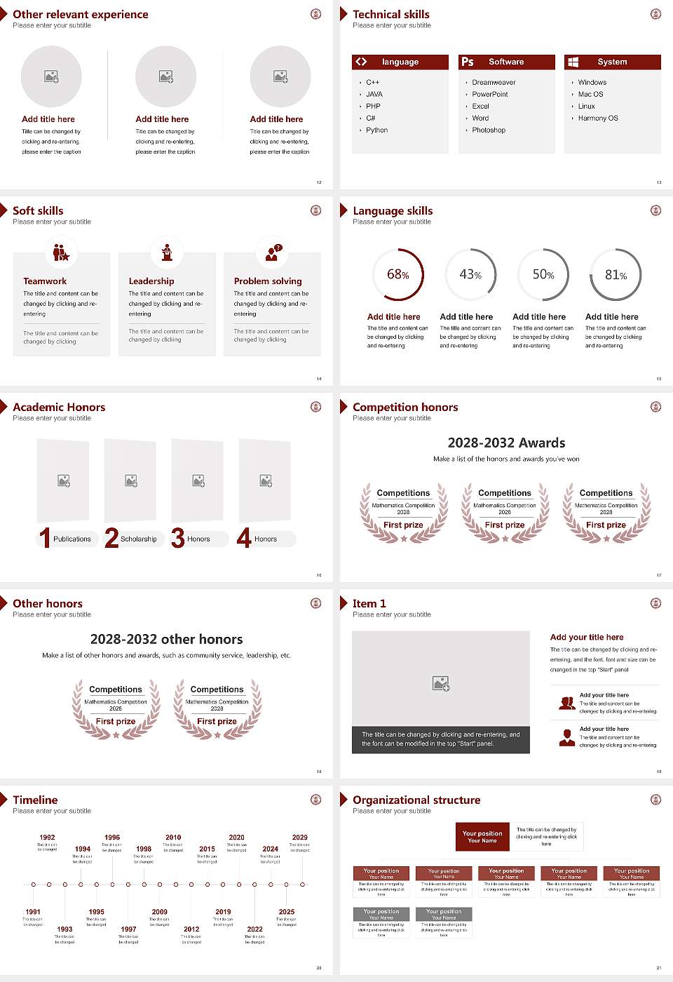 Khallikote Unitary University Resume PPT Template16:9 ratio PPT effect preview image3