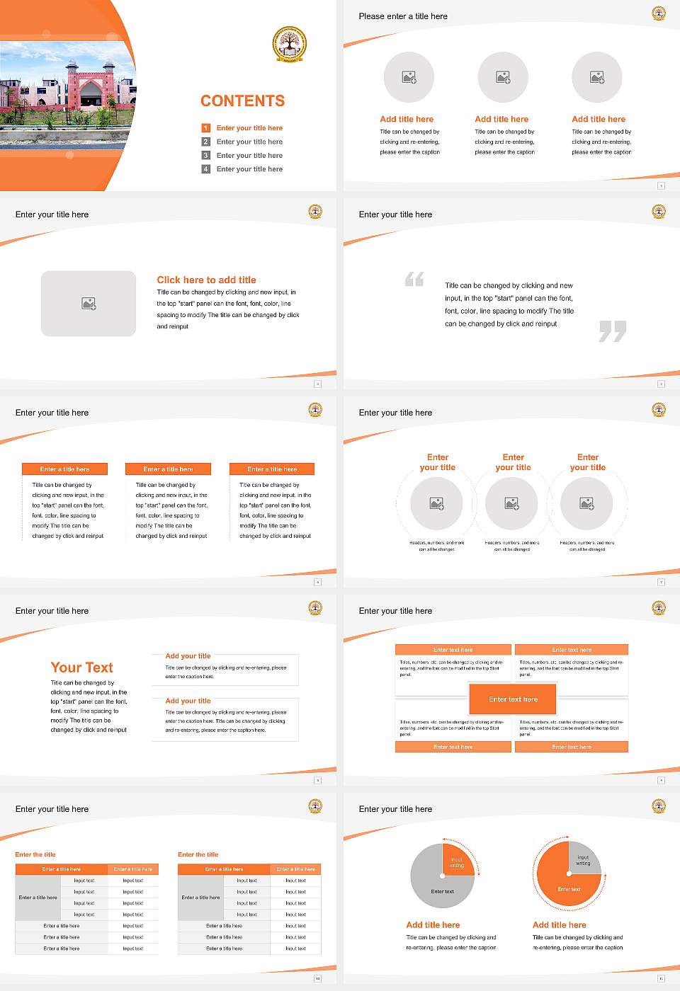 Khwaja Moinuddin Chishti Language University Course/Courseware Creation PPT Template16:9 ratio PPT effect preview image2
