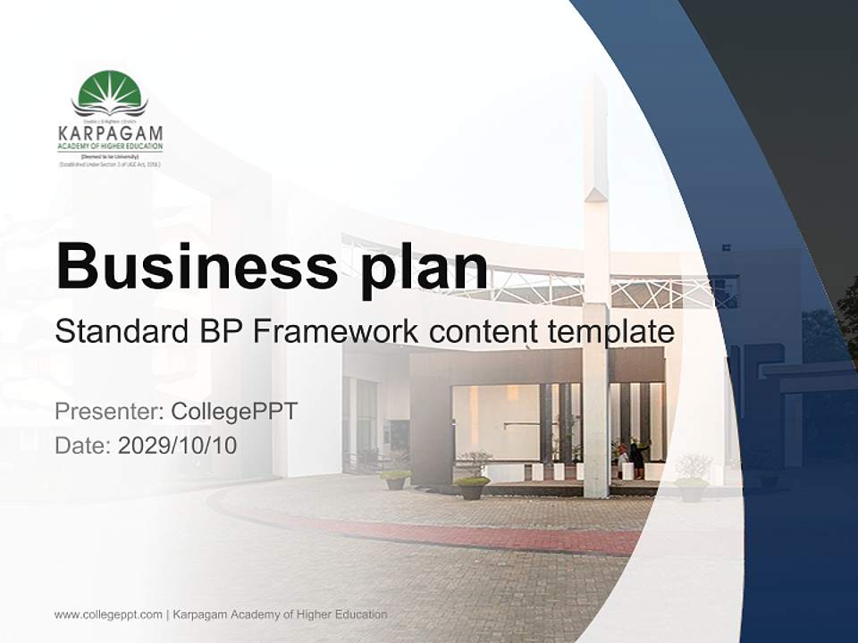 Karpagam Academy of Higher Education Competition/Entrepreneurship Contest PPT Template4:3 ratio PPT effect preview image9