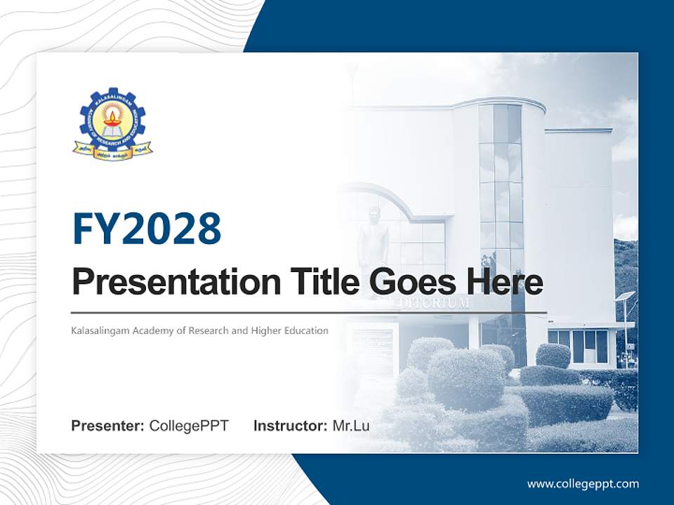 Kalasalingam Academy of Research and Higher Education Academic Presentation/Research Findings Report PPT Template4:3 ratio PPT effect preview image5