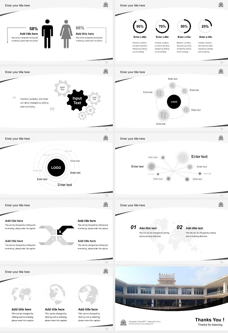 Kannada University Course/Courseware Creation PPT Template16:9 ratio PPT effect preview image4