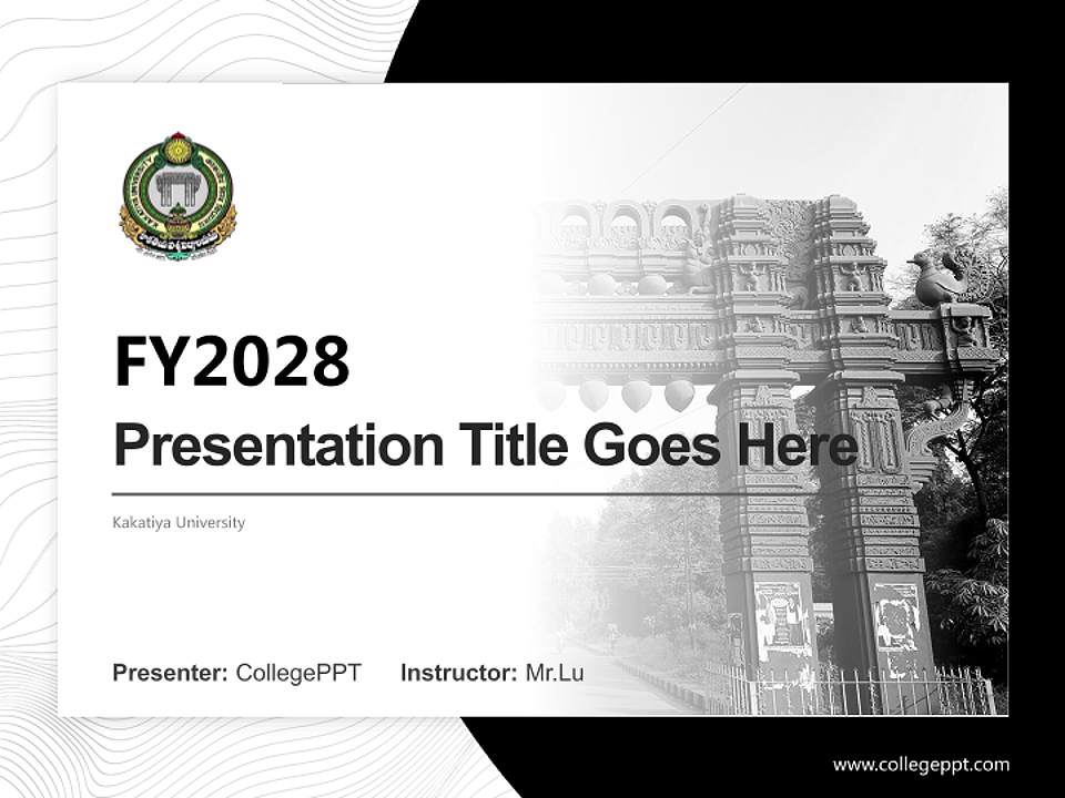 Kakatiya University Academic Presentation/Research Findings Report PPT Template4:3 ratio PPT effect preview image5