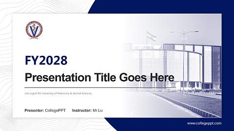 Lala Lajpat Rai University of Veterinary & Animal Sciences Academic Presentation/Research Findings Report PPT Template