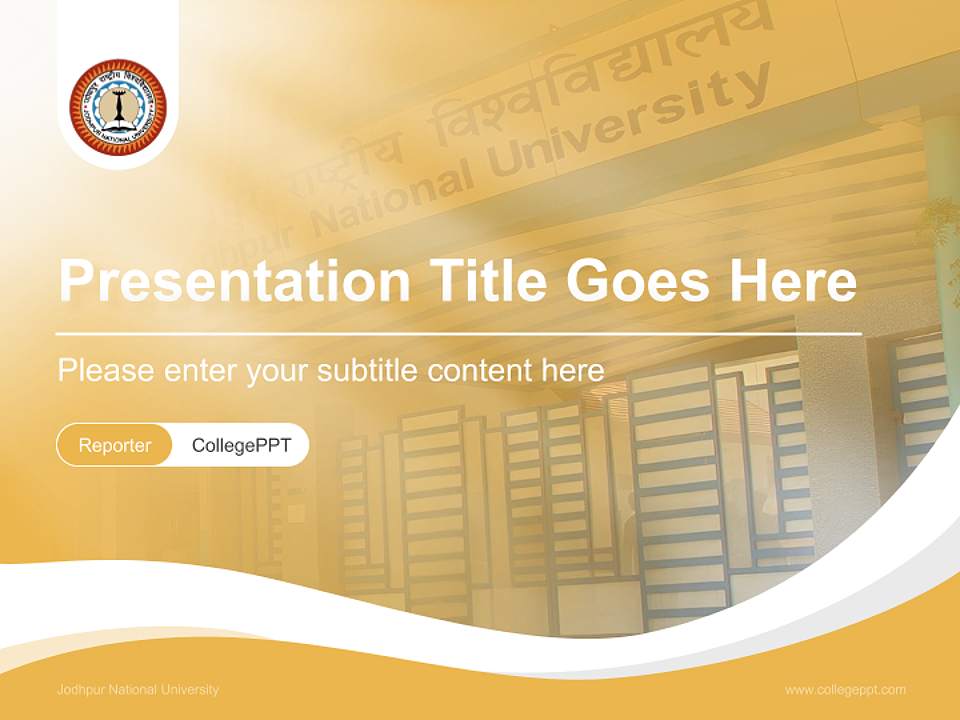 Jodhpur National University Lecture Sharing and Networking Event PPT Template4:3 ratio PPT effect preview image4