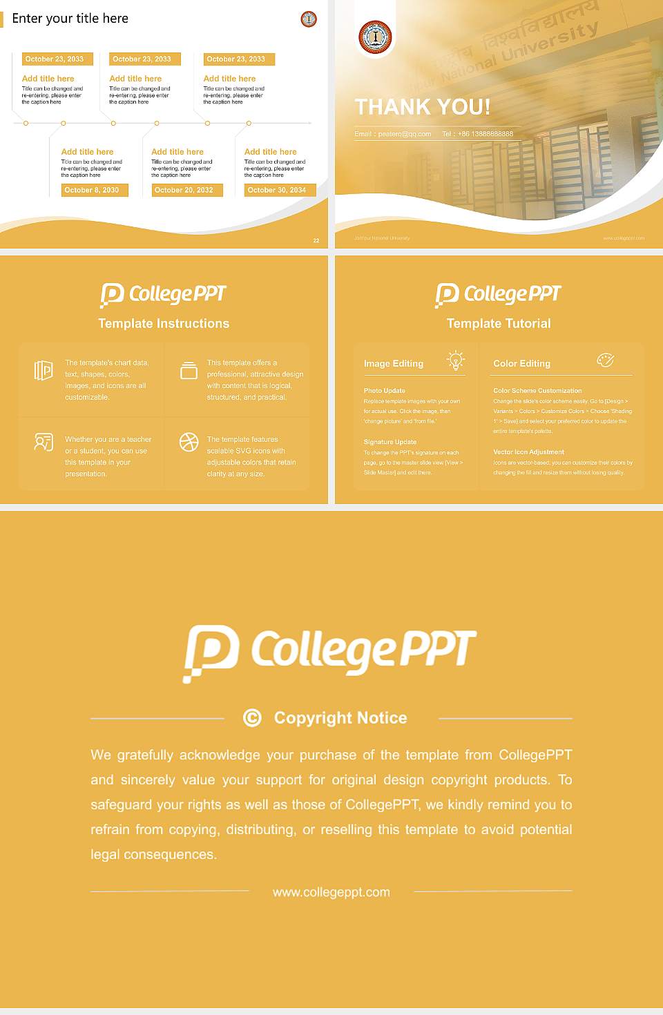 Jodhpur National University Lecture Sharing and Networking Event PPT Template4:3 ratio PPT effect preview image4