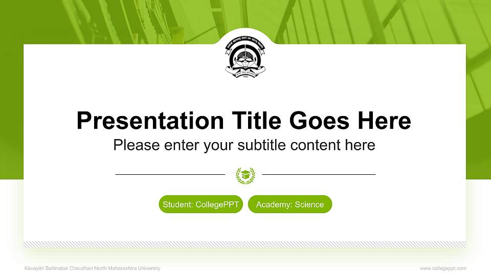 Kavayitri Bahinabai Chaudhari North Maharashtra University National Scholarship Defense PPT Template16:9 ratio PPT effect preview image