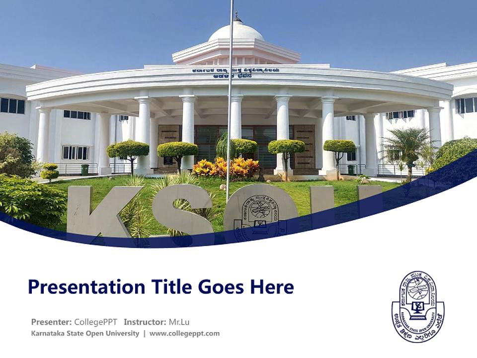 Karnataka State Open University Course/Courseware Creation PPT Template4:3 ratio PPT effect preview image5