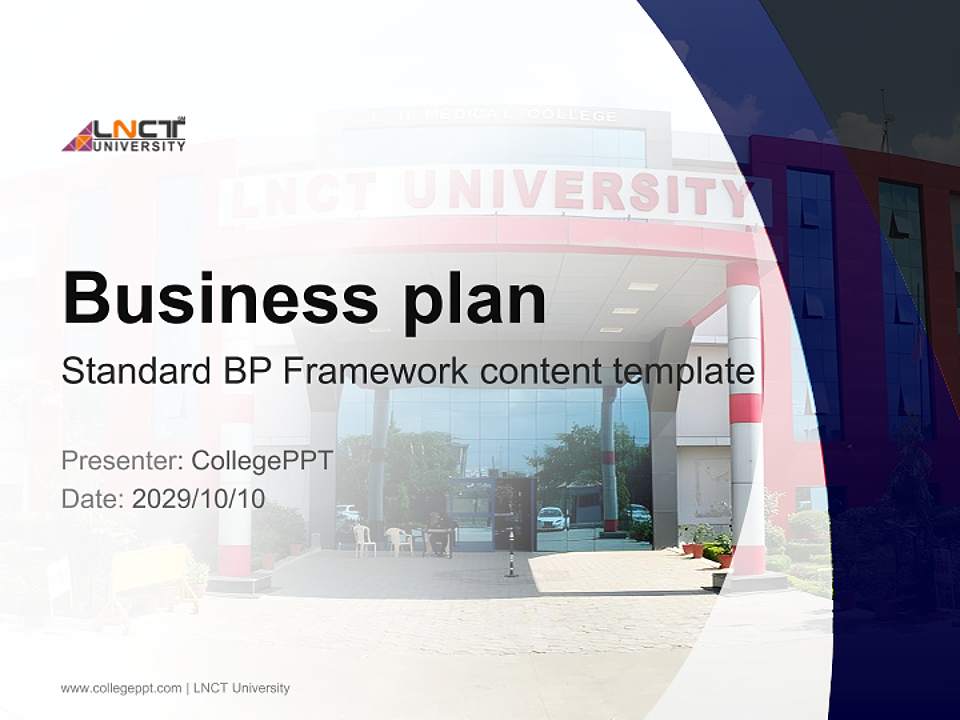 LNCT University Competition/Entrepreneurship Contest PPT Template4:3 ratio PPT effect preview image9