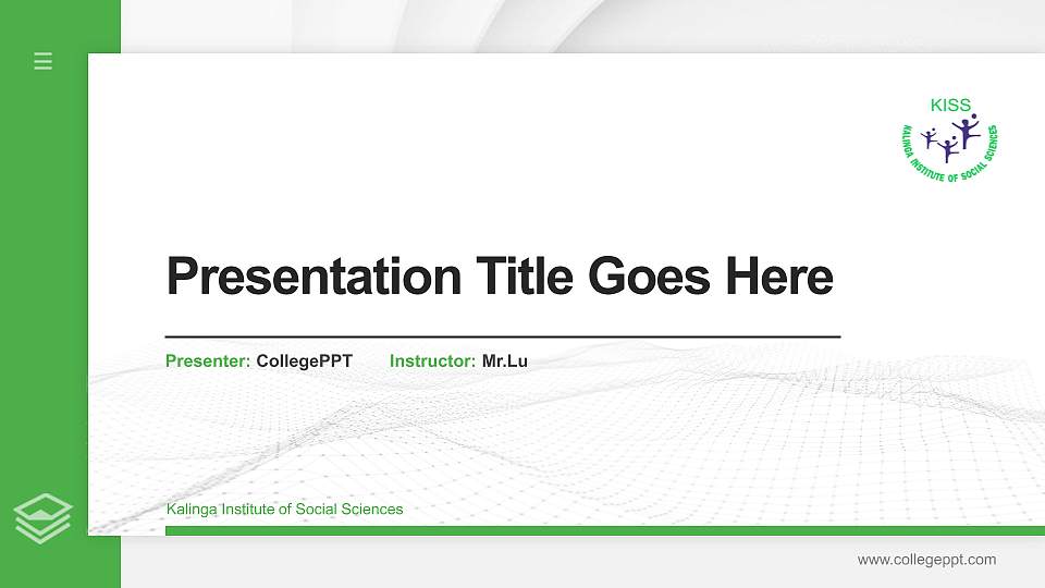 Kalinga Institute of Social Sciences Thesis Proposal/Graduation Defense PPT Template16:9 ratio PPT effect preview image