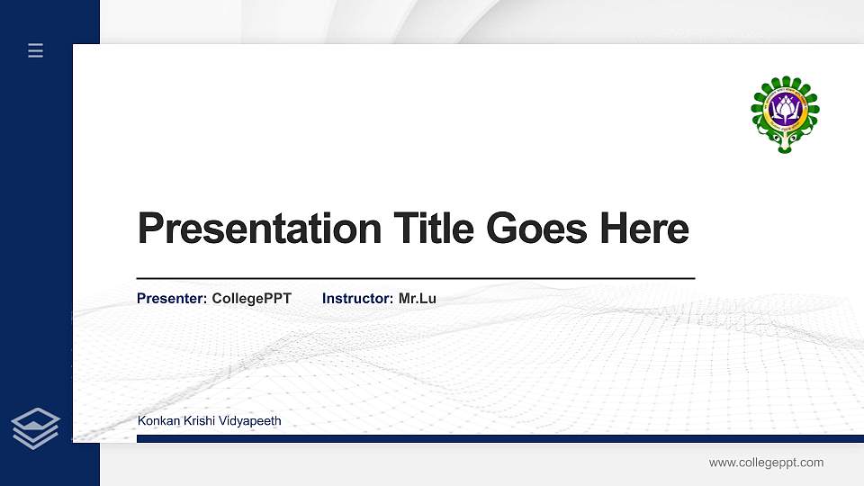 Konkan Krishi Vidyapeeth Thesis Proposal/Graduation Defense PPT Template16:9 ratio PPT effect preview image