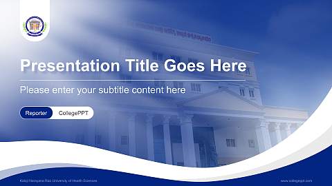 Kaloji Narayana Rao University of Health Sciences Lecture Sharing and Networking Event PPT Template
