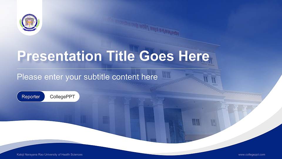 Kaloji Narayana Rao University of Health Sciences Lecture Sharing and Networking Event PPT Template16:9 ratio PPT effect preview image