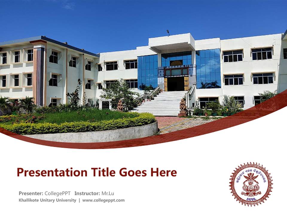 Khallikote Unitary University Course/Courseware Creation PPT Template4:3 ratio PPT effect preview image5