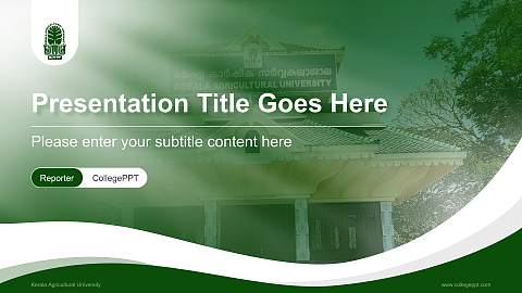 Kerala Agricultural University Lecture Sharing and Networking Event PPT Template
