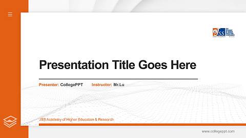 JSS Academy of Higher Education & Research Thesis Proposal/Graduation Defense PPT Template
