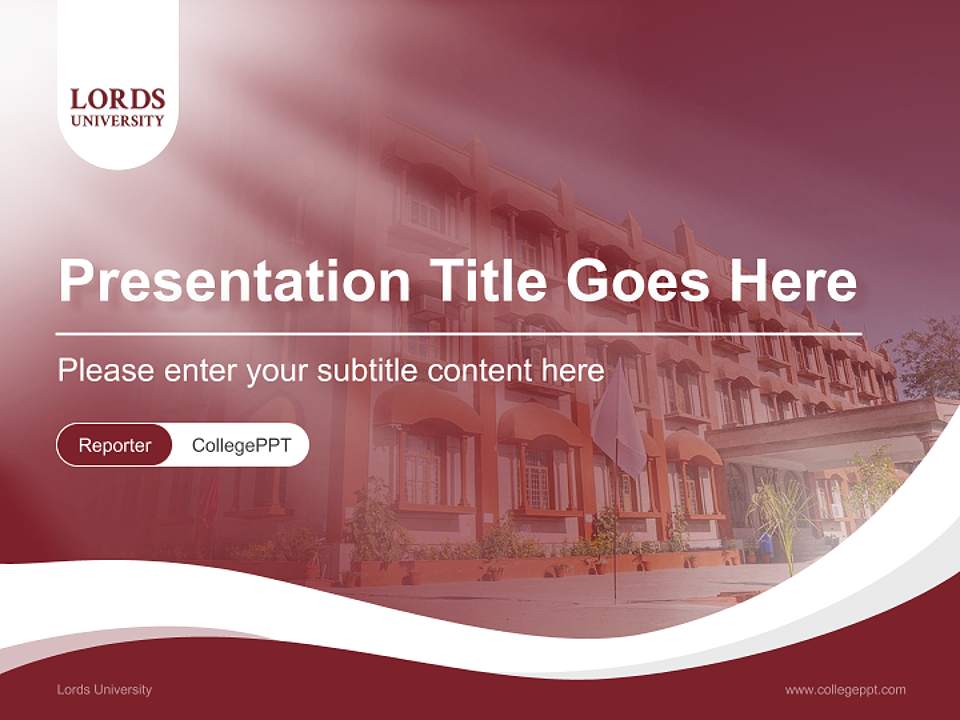 Lords University Lecture Sharing and Networking Event PPT Template4:3 ratio PPT effect preview image4