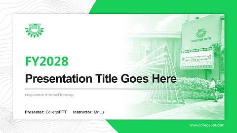 Kalinga Institute of Industrial Technology Academic Presentation/Research Findings Report PPT Template