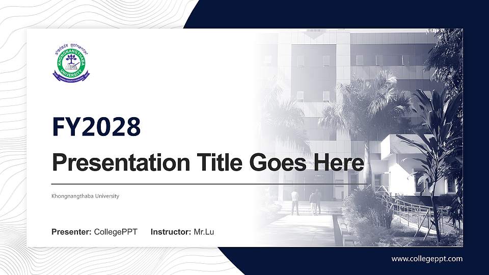 Khongnangthaba University Academic Presentation/Research Findings Report PPT Template16:9 ratio PPT effect preview image