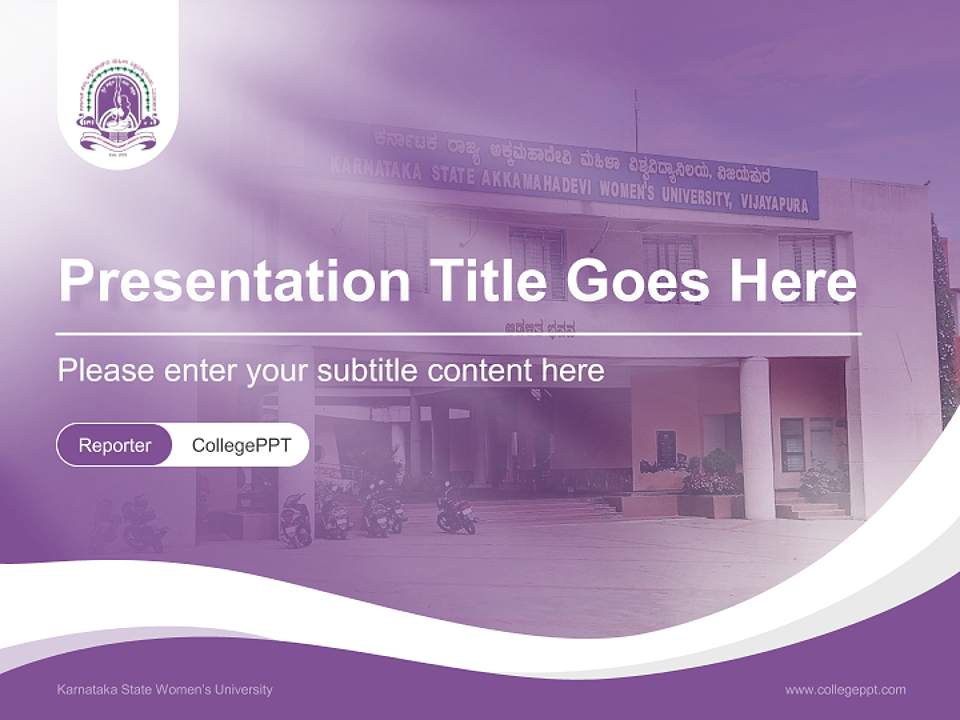 Karnataka State Women’s University Lecture Sharing and Networking Event PPT Template4:3 ratio PPT effect preview image4