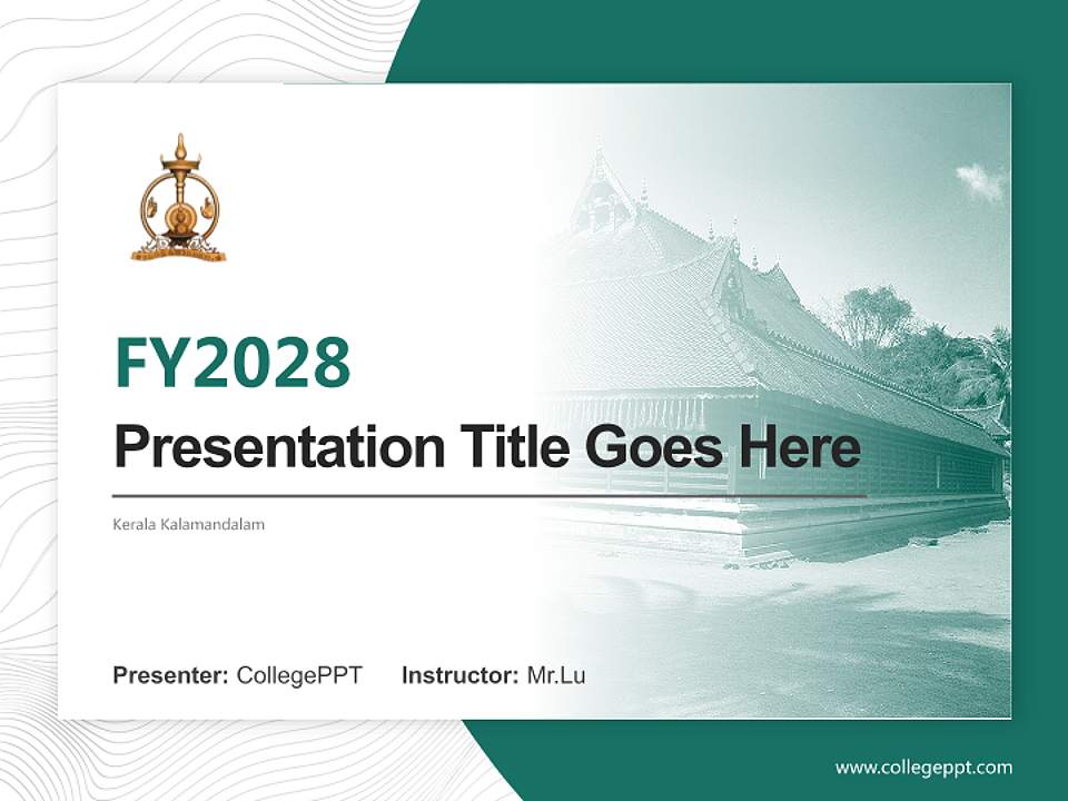 Kerala Kalamandalam Academic Presentation/Research Findings Report PPT Template4:3 ratio PPT effect preview image5