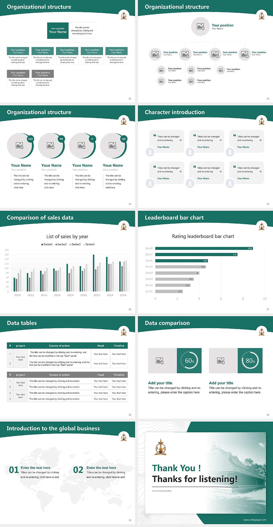 Kerala Kalamandalam Academic Presentation/Research Findings Report PPT Template4:3 ratio PPT effect preview image4