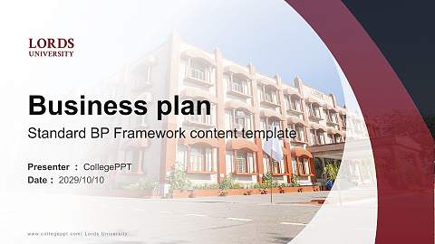 Lords University Competition/Entrepreneurship Contest PPT Template