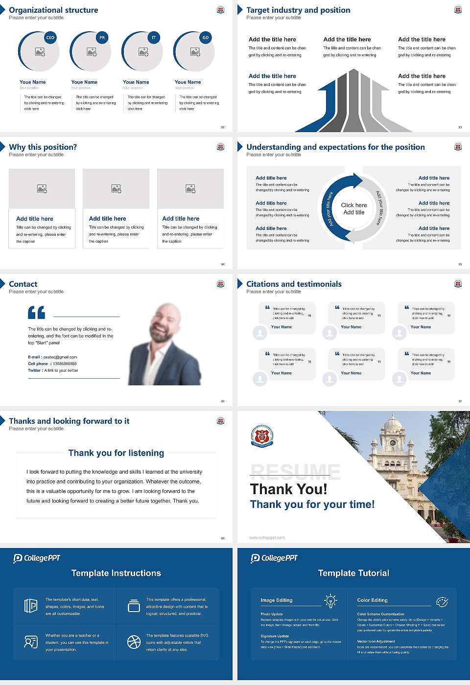 King George Medical University Resume PPT Template16:9 ratio PPT effect preview image4