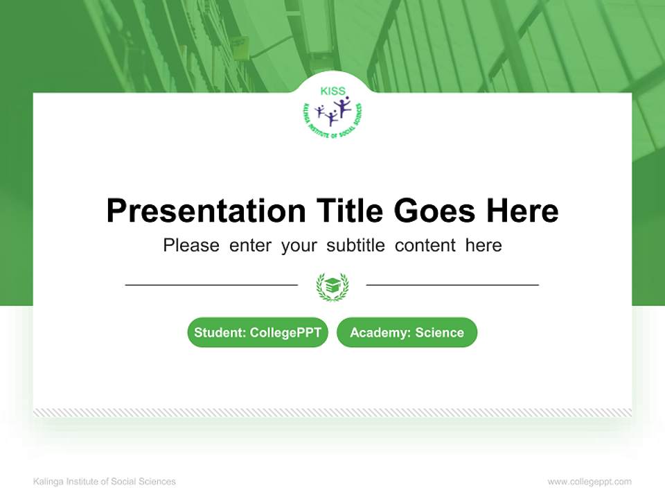 Kalinga Institute of Social Sciences National Scholarship Defense PPT Template4:3 ratio PPT effect preview image4