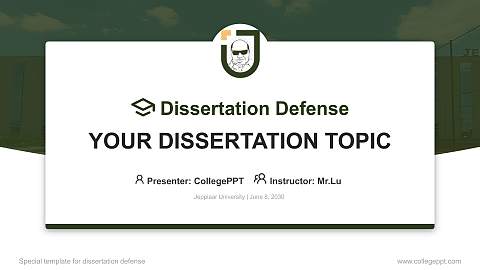 Jeppiaar University Graduation Thesis Defense PPT Template