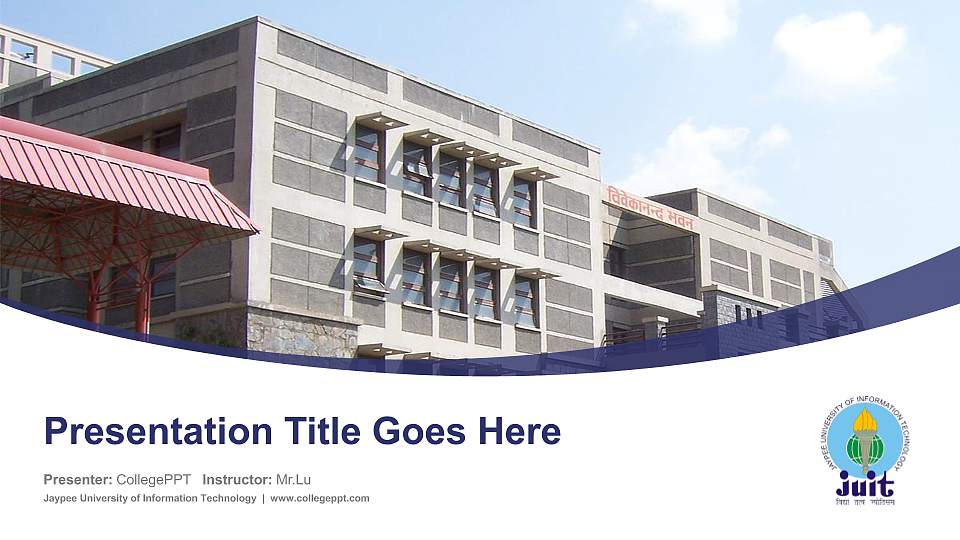 Jaypee University of Information Technology Course/Courseware Creation PPT Template16:9 ratio PPT effect preview image