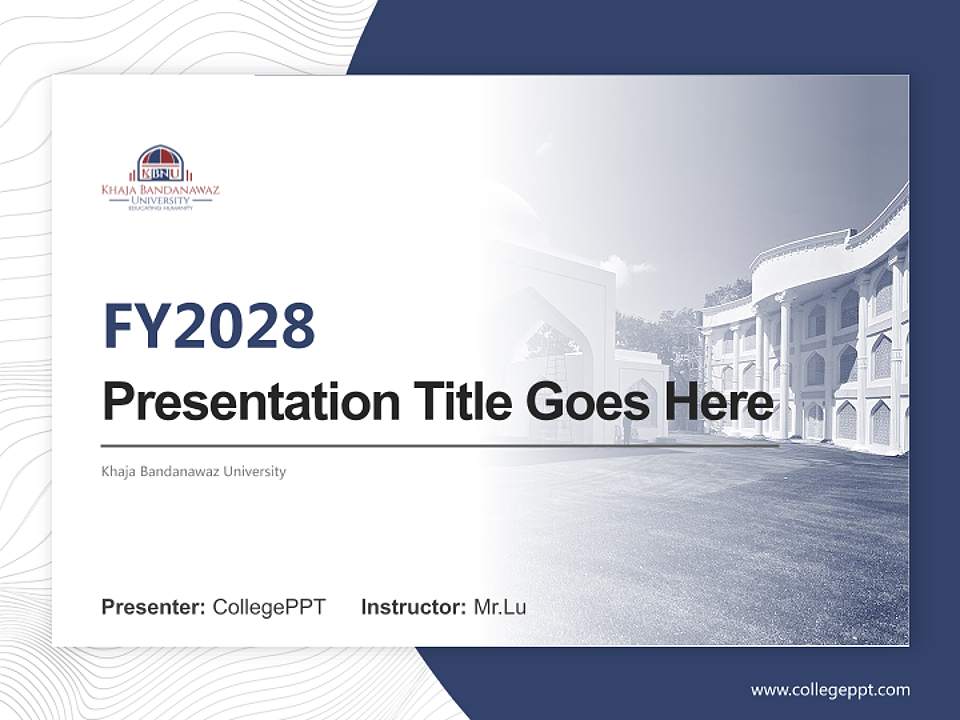 Khaja Bandanawaz University Academic Presentation/Research Findings Report PPT Template4:3 ratio PPT effect preview image5