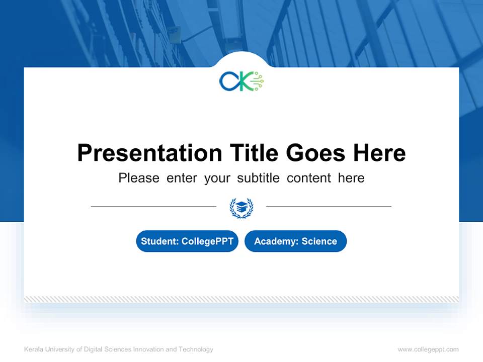 Kerala University of Digital Sciences Innovation and Technology National Scholarship Defense PPT Template4:3 ratio PPT effect preview image4