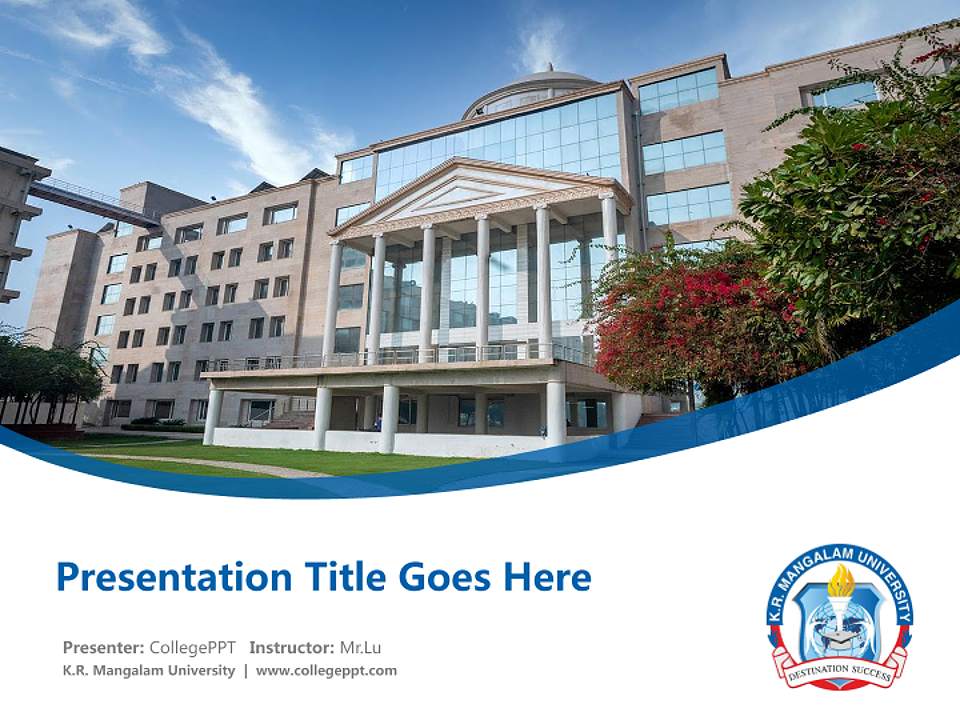 K.R. Mangalam University Course/Courseware Creation PPT Template4:3 ratio PPT effect preview image5